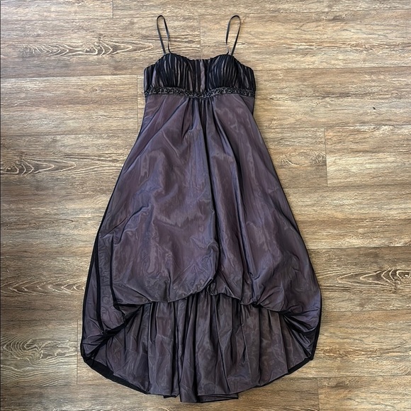 Nicole by Nicole Miller Women's Size 12 High Low Formal Dress Purple Bubble Hem - Picture 14 of 14